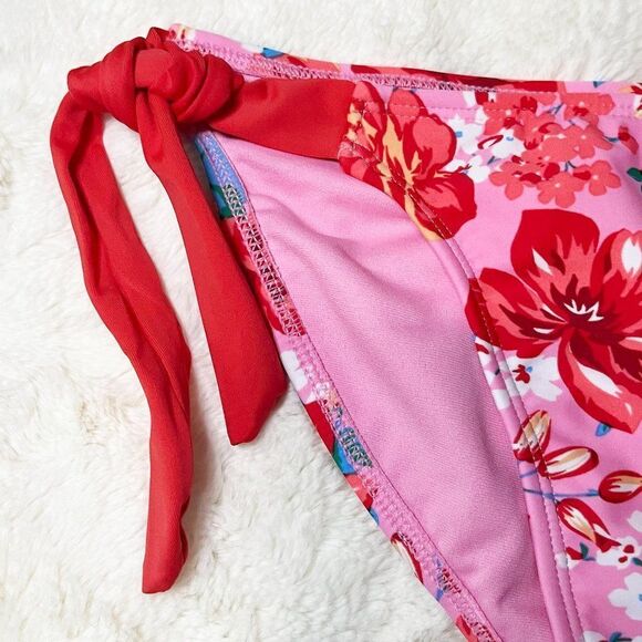Xhilaration Multi Floral Print Juniors Side-Tie Bikini Bottom NWT‎ Medium - Picture 2 of 9